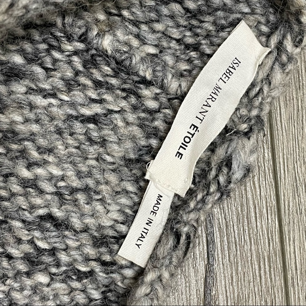 Isabel Marant Etoile Infinity Knit Scarf Laine Wool Alpaca Gray Made In Italy. - Picture 4 of 5
